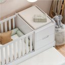 Ver imagem 5 de Berço Laqueado 100% Mdf Formare C/ Gavetas e Nicho Branco Soft 61081 Matic Moveis