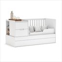 Ver imagem 2 de Berço Laqueado 100% MDF Formare c/ Gavetas e Nicho Branco Soft 61081 Matic Moveis