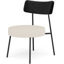 Ver imagem 3 de Kit 02 Poltronas Decorativas Para Sala De Estar Base Fixa Londres L02 Couríssimo Preto Linho Bege -
