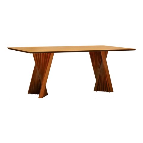 Mesa de Jantar Gus 180x90cm Retangular - Amêndoa - Tampo 180x90cm Laminado Cinamomo