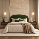 Ver imagem 1 de Cabeceira Queen 158cm Curva Estofada Bouclé Cama Box Fly:Verde