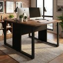 Ver imagem 2 de Mesa Plataforma Dupla para Escritório Home Office 90x120cm VRA9014 Cor Sevilha/Preto - Web Office