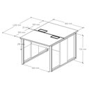 Ver imagem 7 de Mesa Plataforma Dupla para Escritório Home Office 90x120cm VRA9014 Cor Sevilha/Preto - Web Office