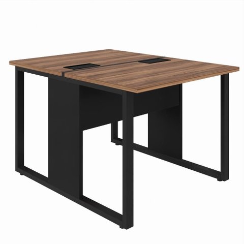 Mesa Plataforma Dupla para Escritório Home Office 90x120cm VRA9014 Cor Sevilha/Preto - Web Office