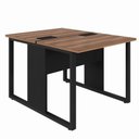 Ver imagem 1 de Mesa Plataforma Dupla para Escritório Home Office 90x120cm VRA9014 Cor Sevilha/Preto - Web Office