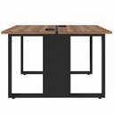 Ver imagem 3 de Mesa Plataforma Dupla para Escritório Home Office 90x120cm VRA9014 Cor Sevilha/Preto - Web Office