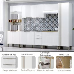 Cozinha Modulada Completa 6 Peças Vick Branco - 2