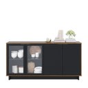 Ver mais imagens de Conjunto Cristaleira 2 Portas de Vidro Guanabara com Led e Buffet Sala de Jantar 4 Portas Vitória