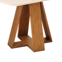 Ver imagem 4 de Mesa de Jantar Retangular Tampo Curvo Dj Móveis Kiara Freijó Off White