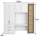Ver imagem 3 de Guarda Roupa Modular 5 Portas Reflecta com Mesa Altezza Clean Freijó