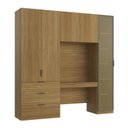 Ver imagem 2 de Guarda Roupa Modular 5 Portas Reflecta com Mesa Altezza Clean Freijó