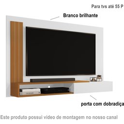 Painel para Sala Quarto para Tv Smart até 50 Polegadas Match - Cores - Comprar Moveis em Casa:branco - 3