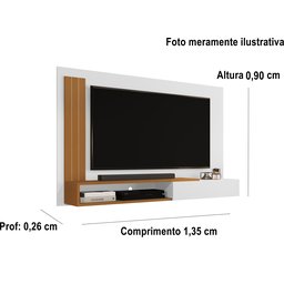 Painel para Sala Quarto para Tv Smart até 50 Polegadas Match - Cores - Comprar Moveis em Casa:branco - 2