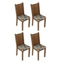 Ver imagem 6 de Conjunto Sala de Jantar Mesa Tampo de Vidro 4 Cadeiras Madesa