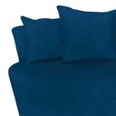 Ver imagem 4 de Kit Namoradeira + 2 Poltronas Yara Orgânica Couro Azul Marinho