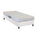 Ver imagem 1 de Cama Box Solteiro: Colchão Anatômico Herval AG65 Frontier + Base CRC Courano White(88x188)