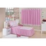 Colcha Juvenil Solteiro com Cortina 4 peças para Menina - 1