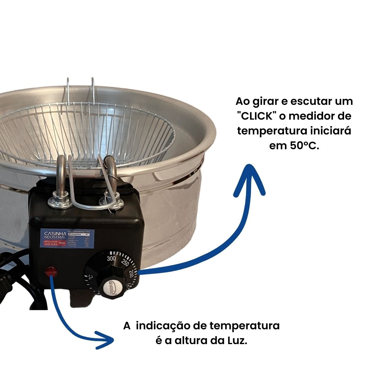 Fritadeira Industrial Elétrica Tacho Profissional 5l Óleo Residencial - Ci220v - Casinha Industrial - 7