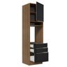 Torre Quente Madesa Lux 60 cm 1 Porta 3 Gavetas Rustic/Preto - 6