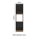 Ver imagem 3 de Torre Quente Madesa Lux 60 cm 1 Porta 3 Gavetas Rustic/Preto