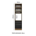 Ver imagem 4 de Torre Quente Madesa Lux 60 cm 1 Porta 3 Gavetas Rustic/Preto