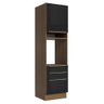 Torre Quente Madesa Lux 60 cm 1 Porta 3 Gavetas Rustic/Preto - 2