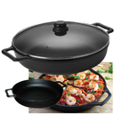 Ver imagem 2 de Frigideira Lisa Ferro Fundido 37 cm Diâmetro Panela Mineira Fum