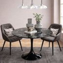 Ver imagem 3 de Mesa de Jantar Tulipa Saarinen Redonda 100 Cm Mármore Nero
