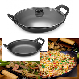 Panela Risoto De Ferro Fundido Com Tampa De Vidro 2,5 Litros 36 - 2