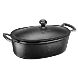 Caçarola Oval Ferro Fundido 5 Litros 35x24,5x11 cm Panela Minei - 1