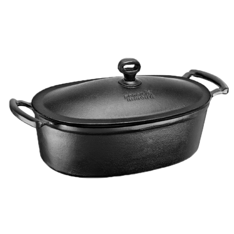 Caçarola Oval Ferro Fundido 5 Litros 35x24,5x11 cm Panela Minei