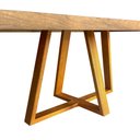 Ver imagem 3 de Mesa de Jantar 2,20m Lizzi em Madeira e Base em Madeira Maciça