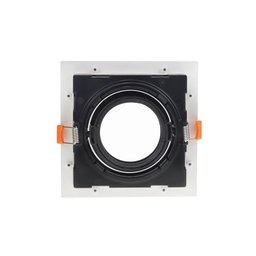 Spot de Embutir Recuado Nordecor Flea para 1 Lâmpada Par 30 Quadrado Branco e Preto - 2