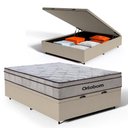 Ver imagem 1 de Cama Box Baú com Colchão Ortobom de Molas Ensacadas Pillow In Pro Vida Casal 138cm