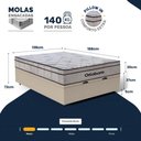 Ver imagem 3 de Cama Box Baú com Colchão Ortobom de Molas Ensacadas Pillow In Pro Vida Casal 138cm