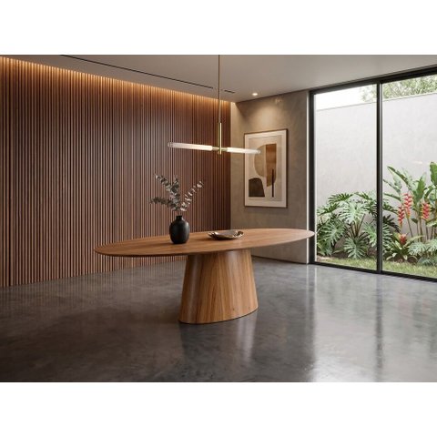 Mesa Barcelona 180cm Laminada para Sala de Jantar Cinamomo