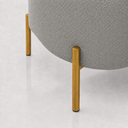 Ver imagem 7 de Sofá Namoradeira 2 Lugares Orgânico Sala Hall de Entrada Living 135cm Pé Dourado Maraú Bouclê Cinza