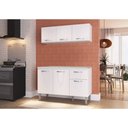 Ver imagem 1 de Balcão de Pia 1,20 com Tampo + Aéreo Raissa Branco - Megasul