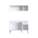 Ver imagem 2 de Balcão de Pia 1,20 com Tampo + Aéreo Raissa Branco - Megasul