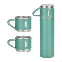 Ver imagem 7 de Conjunto Garrafa Térmica MS702 500ml Vacuum Flask Set com 3 Xícaras:Verde