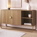 Ver imagem 2 de Balcao Buffet Organico 2 Portas 135 Cm 28071 Artesano Hanover Dourado