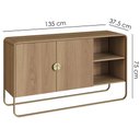 Ver imagem 3 de Balcao Buffet Organico 2 Portas 135 Cm 28071 Artesano Hanover Dourado