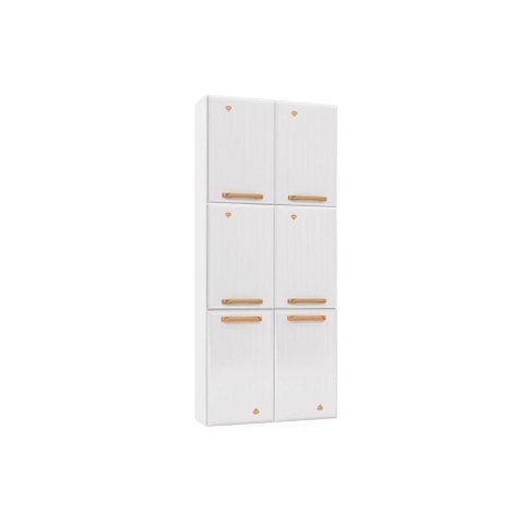 Torre Quente de Cozinha Paneleiro Diamante Aço C/ 6 Portas 70cm Branco - Telasul