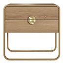 Ver imagem 3 de Mesa de Cabeceira 2 Gavetas Luna - Hanover C/ Dourado 28062