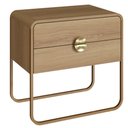 Ver imagem 1 de Mesa de Cabeceira 2 Gavetas Luna - Hanover C/ Dourado 28062