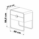 Ver imagem 4 de Mesa de Cabeceira 2 Gavetas Luna - Hanover C/ Dourado 28062