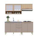 Ver imagem 2 de Cozinha Compacta 100 Mdf 4 Peças Vidro Canelado 200cm Duna Luciane Móveis