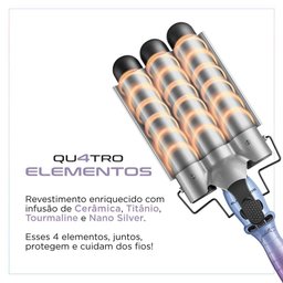 Modelador de Cachos Triondas By Juliette Mondial Azul/rosa Mct-ju-03 Bivolt - 6