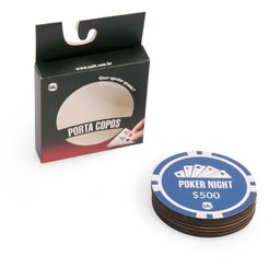 Porta Copo com 6 unidades - Poker Night - 4