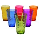 Ver imagem 1 de Conjunto. Copo Colorido Vidro Bubble 470 Ml